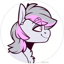 Size: 2048x2048 | Tagged: safe, artist:lrusu, derpibooru import, oc, oc:mana gem, unofficial characters only, earth pony, bust, chest fluff, eye clipping through hair, image, male, png, solo