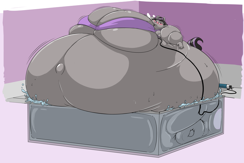 Size: 7200x4816 | Tagged: questionable, artist:daikanu, derpibooru import, oc, oc:magna-save, unofficial characters only, anthro, pony, unicorn, series:be your own pool floaty, absurd resolution, air inflation, air tank, belly, belly bed, big belly, big breasts, bingo wings, blimp, blushing, breasts, butt, clothes, female, high res, hose, huff, huge belly, huge breasts, huge butt, hyper, hyper inflation, image, impossibly large belly, impossibly large breasts, impossibly large butt, inflation, large belly, large butt, partial nudity, plot, png, puffy cheeks, sequence, simple background, smiling, smug, solo, spherical inflation, stuck, swimming pool, swimsuit, the ass was fat, thighs, thunder thighs