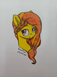 Size: 1280x1707 | Tagged: safe, artist:soulfulmirror, derpibooru import, oc, oc:honey ella, pony, bust, female, image, jpeg, mare, portrait, solo, traditional art