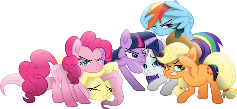 Size: 14728x6810 | Tagged: safe, artist:lincolnbrewsterfan, derpibooru import, applejack, fluttershy, pinkie pie, rainbow dash, rarity, twilight sparkle, twilight sparkle (alicorn), alicorn, earth pony, pegasus, pony, unicorn, my little pony: the movie, the beginning of the end, .svg available, absurd resolution, angry, applejack's cutie mark, applejack's hat, battle stance, collapse, concerned, covering ears, covering eyes, covering head, cowboy hat, cowering, crouching, death stare, eyeshadow, female, folded wings, freckles, gritted teeth, hairband, hat, highlights, hoof on head, hoof over head, horn, hug, image, lidded eyes, looking at you, makeup, mane six, mare, mid-blink screencap, movie accurate, multicolored mane, multicolored tail, one eye closed, pinkie pie's cutie mark, png, ponytail, protecting, raised hoof, raised leg, salute, serious, serious face, shading, simple background, spread wings, standing, striped mane, striped tail, tail, tail band, transparent background, vector, wing hands, winghug, wings, wink, winking at you