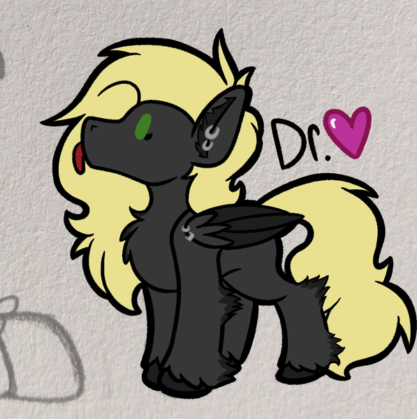 Size: 1208x1214 | Tagged: safe, artist:drheartdoodles, derpibooru import, oc, oc:veen sundown, pegasus, :p, chest fluff, chibi, colored, digital art, flat colors, image, jewelry, long hair, multicolored, png, tongue out