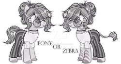 Size: 1024x544 | Tagged: safe, artist:miioko, derpibooru import, oc, unofficial characters only, earth pony, pony, zebra, base used, choker, clothes, deviantart watermark, duo, earth pony oc, glasses, image, obtrusive watermark, pants, png, simple background, transparent background, watermark, zebra oc