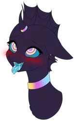 Size: 2741x4465 | Tagged: suggestive, artist:torihime, derpibooru import, oc, oc:trill, changeling, ahegao, changeling oc, image, open mouth, png, tongue out