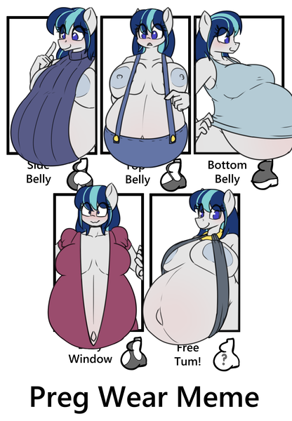 Size: 2079x3000 | Tagged: questionable, artist:puetsua, derpibooru import, oc, oc:blue drip, unofficial characters only, anthro, earth pony, areola, areola slip, backless, belly, belly button, big belly, big breasts, bikini, breasts, clothes, digital art, female, huge belly, hyper, hyper belly, hyper pregnancy, image, impossibly large belly, meme, nipples, nudity, open-back sweater, outie belly button, png, pregnant, shirt, shirt cut meme, sleeveless, sleeveless sweater, sling bikini, solo, solo female, sweater, swimsuit, tail, thighs, virgin killer sweater