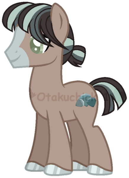 Size: 575x792 | Tagged: safe, artist:otakuchicky1, derpibooru import, oc, oc:ash slate, earth pony, pony, image, male, offspring, parent:marble pie, parent:trouble shoes, parent:troubleshoes clyde, parents:marbleshoes, png, simple background, solo, stallion, transparent background