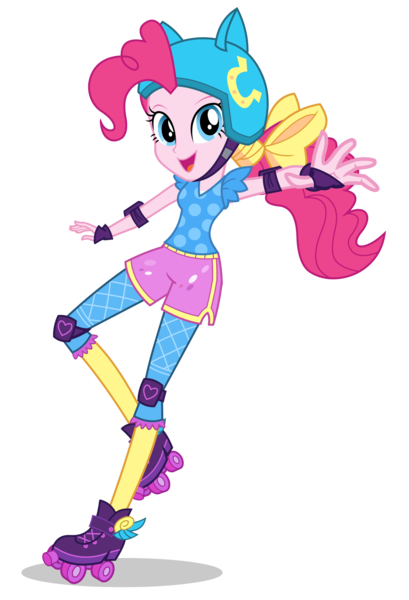 Size: 1364x2000 | Tagged: safe, derpibooru import, official, pinkie pie, equestria girls, friendship games, female, friendship games outfit, friendship games speedskating outfit, helmet, image, looking at you, open mouth, open smile, pads, png, roller skates, school spirit, simple background, skates, skating, smiling, solo, speed skating, speedskating outfit, sporty style, transparent background, tri-cross relay outfit, vector, wondercolts