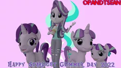 Size: 3840x2160 | Tagged: safe, artist:optimussparkle, derpibooru import, starlight glimmer, pony, unicorn, equestria girls, spoiler:eqg specials, 3d, female, filly, filly starlight glimmer, foal, food, ice cream, image, png, self paradox, self ponidox, source filmmaker, starlight glimmer day, younger