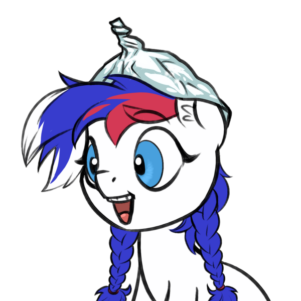 Size: 900x900 | Tagged: safe, artist:kovoranu, derpibooru import, oc, oc:marussia, ponified, pony, female, foil hat, image, nation ponies, png, russia, simple background, solo, transparent background
