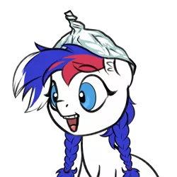 Size: 900x900 | Tagged: safe, artist:kovoranu, derpibooru import, oc, oc:marussia, ponified, pony, female, foil hat, image, nation ponies, png, russia, simple background, solo, transparent background