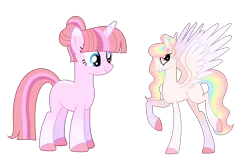 Size: 2592x1740 | Tagged: safe, artist:cindydreamlight, derpibooru import, oc, unofficial characters only, pegasus, pony, unicorn, base used, female, image, mare, png, simple background, transparent background