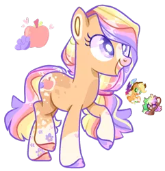 Size: 764x791 | Tagged: safe, artist:goldlines005, derpibooru import, applejack, oc, oc:flower vines, earth pony, pony, earth pony oc, eyelashes, hat, hoof polish, image, offspring, parent:applejack, parent:oc:flower vines, parents:canon x oc, png, raised hoof, simple background, smiling, transparent background