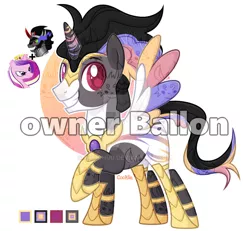 Size: 1280x1185 | Tagged: safe, artist:hoochuu, artist:lazuli0209, derpibooru import, king sombra, princess cadance, alicorn, pony, unicorn, abstract background, base used, deviantart watermark, eyelashes, female, frown, fusion, grin, hoof shoes, image, jpeg, mare, obtrusive watermark, open mouth, raised hoof, screencap reference, simple background, smiling, sombra eyes, watermark, white background