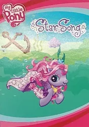 Size: 574x818 | Tagged: safe, derpibooru import, official, starsong, mermaid, merpony, pegasus, pony, accessories, anchor, blind bag, eyeshadow, g3, g3.5, image, jpeg, makeup, name tag, official art, solo, swimming, toy, underwater