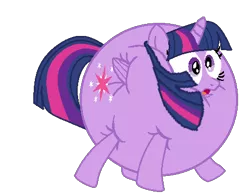 Size: 480x370 | Tagged: safe, artist:theinflater19, derpibooru import, edit, twilight sparkle, twilight sparkle (alicorn), alicorn, pony, feeling pinkie keen, backwards cutie mark, female, image, inflation, mare, png, shocked, simple background, solo, transparent background