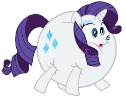 Size: 480x370 | Tagged: safe, artist:theinflater19, derpibooru import, edit, rarity, alicorn, pony, feeling pinkie keen, backwards cutie mark, female, image, inflation, mare, png, shocked, simple background, solo, transparent background