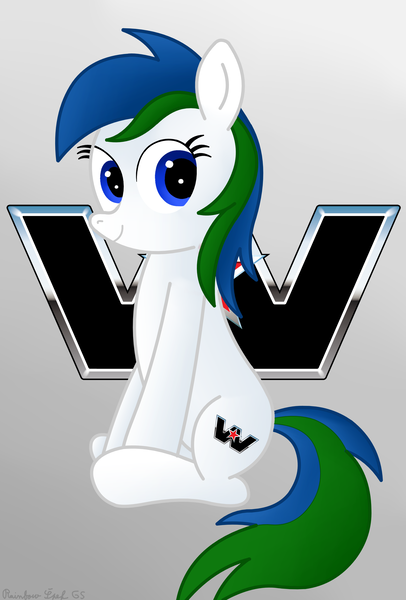 Size: 2384x3524 | Tagged: safe, artist:rainbowšpekgs, derpibooru import, oc, oc:western star, unofficial characters only, earth pony, pony, cutie mark background, earth pony oc, high res, hooves, image, looking at you, png, signature, sitting, smiling, smiling at you, solo, tail, two toned mane, two toned tail