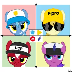 Size: 2500x2500 | Tagged: safe, artist:jojodidu, derpibooru import, oc, ponified, unofficial characters only, earth pony, pony, argentina, base used, blue eyes, clothes, everyone's front, feather, glasses, golden eyes, hat, image, libertarian, png, politics, radical civic union, republican proposal, sun