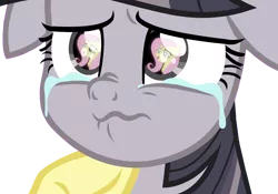 Size: 3090x2160 | Tagged: safe, artist:twilyisbestpone, artist:wardex101, derpibooru import, edit, fluttershy, twilight sparkle, bust, comforting, crying, depressed, discorded, discorded twilight, eye reflection, image, offscreen character, png, reflection, sad, simple background, solo focus, transparent background, twilight tragedy