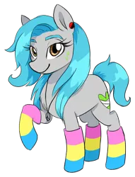 Size: 1108x1453 | Tagged: safe, artist:elisdoominika, derpibooru import, oc, oc:sweet elis, earth pony, pony, anarchy, clothes, image, lineart, pansexual, pansexual pride flag, peace symbol, png, pride, pride flag, simple background, socks, solo, transparent background, vegan