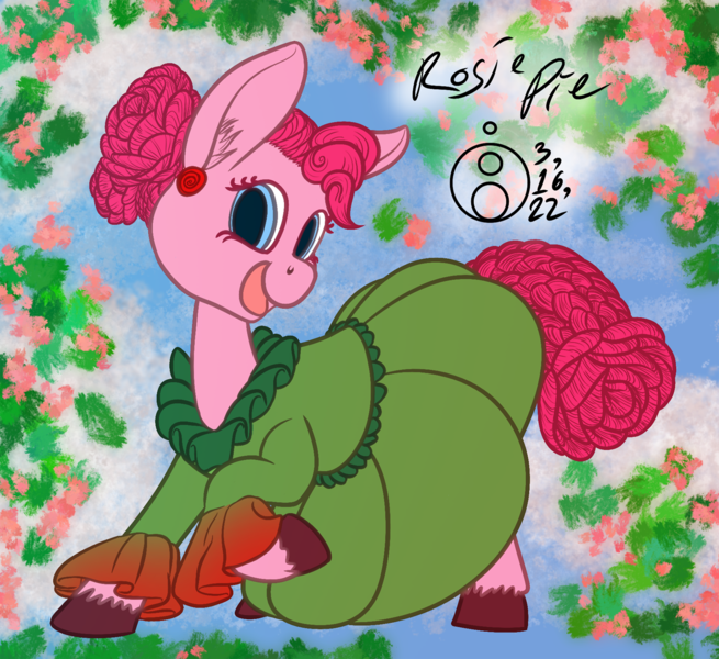 Size: 1500x1374 | Tagged: safe, artist:sepiakeys, derpibooru import, pinkie pie, earth pony, pony, alternate hairstyle, clothes, cute, diapinkes, dress, ear fluff, ear piercing, female, happy, image, mare, open mouth, open smile, piercing, png, raised hoof, smiling, solo