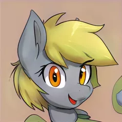 Size: 1024x1024 | Tagged: safe, artist:thisponydoesnotexist, derpibooru import, machine learning generated, pony, beige background, image, jpeg, neural network, open mouth, simple background