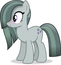 Size: 3170x3359 | Tagged: safe, artist:anime-equestria, derpibooru import, marble pie, earth pony, pony, blushing, cute, female, full body, hair over one eye, high res, hooves, image, mare, png, shadow, simple background, smiling, solo, standing, tail, transparent background, vector