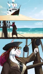 Size: 824x1400 | Tagged: safe, artist:sunny way, derpibooru import, oc, oc:sunny way, unofficial characters only, anthro, horse, pony, anthro horse, art, artwork, barely pony related, comic, comic page, desert, digital art, female, freedom, guideline, hero, hoers, image, mare, money, ocean, patreon, payoneer, pirate, png, russia, ship, smiling, solo, solo female, tutorial, water