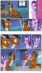 Size: 2894x5046 | Tagged: safe, artist:pencils, derpibooru import, starlight glimmer, oc, oc:draco k-night blaze, pony, unicorn, commission, image, kissing, png, textless