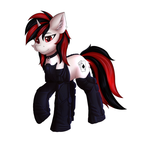 Size: 4698x4711 | Tagged: safe, alternate version, artist:flapstune, derpibooru import, oc, oc:blackjack, unofficial characters only, cyborg, cyborg pony, pony, unicorn, fallout equestria, fallout equestria: project horizons, augmented, chest fluff, cutie mark, cyber eyes, cyber legs, ear fluff, fanfic art, female, fluffy, horn, image, looking at you, mare, png, prosthetics, simple background, small horn, solo, transparent background