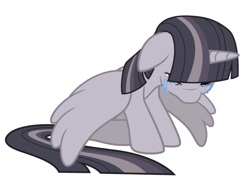 Size: 4000x3000 | Tagged: safe, artist:vvolllovv, artist:wardex101, derpibooru import, edit, twilight sparkle, twilight sparkle (alicorn), alicorn, pony, princess twilight sparkle (episode), crying, discorded, discorded twilight, female, floppy ears, high res, image, png, simple background, solo, transparent background, twilight tragedy