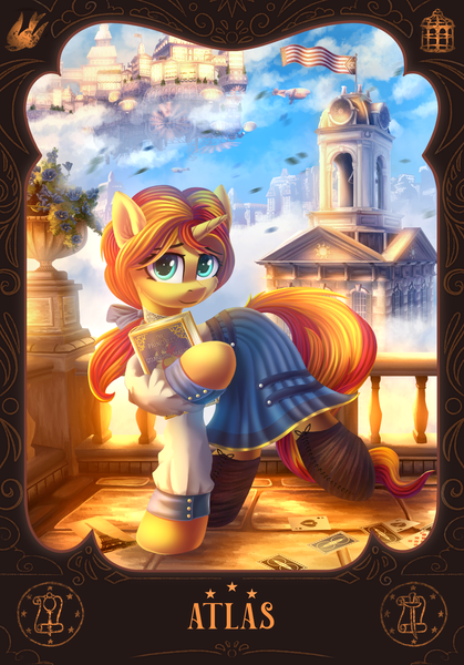 Size: 1668x2388 | Tagged: safe, artist:atlas-66, derpibooru import, sunset shimmer, pony, unicorn, equestria girls, bioshock, bioshock infinite, image, png, solo, sunset cosplay flashmob