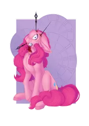 Size: 1024x1449 | Tagged: grimdark, artist:maneblue, derpibooru import, pinkie pie, earth pony, pony, blood, ear fluff, eyelashes, female, image, mare, neck snap, png, simple background, smiling, solo, transparent background