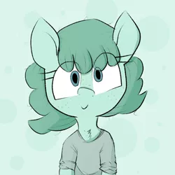 Size: 600x600 | Tagged: safe, artist:cherro, derpibooru import, oc, oc:seafoam, unofficial characters only, pony, clothes, image, png, shirt, solo