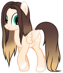 Size: 1280x1483 | Tagged: safe, artist:cindydreamlight, derpibooru import, oc, oc:cindy, unofficial characters only, pegasus, pony, coat markings, female, folded wings, full body, gradient mane, gradient tail, image, mare, pegasus oc, png, show accurate, simple background, smiling, solo, tail, transparent background, wings