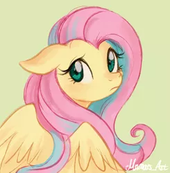 Size: 2009x2048 | Tagged: safe, artist:mn27, derpibooru import, fluttershy, pegasus, pony, cute, female, floppy ears, green background, high res, image, jpeg, mare, shyabetes, simple background, solo