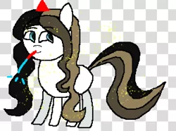 Size: 628x467 | Tagged: artist needed, safe, derpibooru import, oc, oc:chocolate fudge, unofficial characters only, pony, checkered background, confetti, hat, image, party hat, png, solo