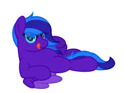 Size: 4000x3000 | Tagged: safe, artist:ponkus, derpibooru import, oc, oc:flugel, pegasus, pony, bedroom eyes, female, image, licking, licking lips, lying down, mare, png, redraw, solo, tongue out