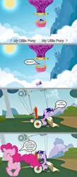 Size: 1130x2600 | Tagged: safe, artist:silverbuller, derpibooru import, edit, edited screencap, screencap, pinkie pie, spike, twilight sparkle, blooper, comic, image, injured, jpeg, screencap comic