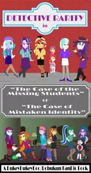 Size: 1825x3480 | Tagged: safe, artist:robukun, derpibooru import, adagio dazzle, apple bloom, aria blaze, button mash, coco pommel, pipsqueak, rarity, rumble, scootaloo, sonata dusk, starlight glimmer, suri polomare, sweetie belle, trixie, human, equestria girls, bondage, bound and gagged, cloth gag, cutie mark crusaders, detective, detective rarity, gag, hostage, humanized, image, kidnapped, png, the dazzlings, tied up