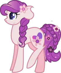 Size: 722x866 | Tagged: safe, artist:gallantserver, derpibooru import, oc, oc:wysteria, earth pony, pony, female, image, magical lesbian spawn, mare, offspring, parent:fluttershy, parent:rarity, parents:flarity, png, simple background, solo, transparent background