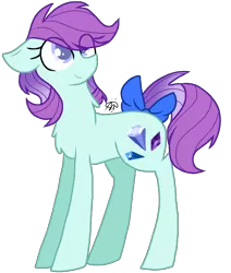 Size: 1163x1373 | Tagged: safe, artist:gallantserver, derpibooru import, oc, oc:anabelle, earth pony, pony, bow, female, image, magical lesbian spawn, mare, offspring, parent:maud pie, parent:rarity, parents:rarimaud, png, simple background, solo, tail, tail bow, transparent background