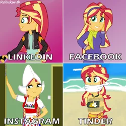 Size: 1000x1000 | Tagged: safe, artist:robukun, derpibooru import, edit, edited edit, sunset shimmer, human, equestria girls, angry, bondage, bound and gagged, cloth gag, clothes, daphne blake, dress, dressup, dutch, female, gag, happy, image, looking at someone, looking at something, looking at you, looking up, photoshop, png, rope, ropes, smiling, smiling at you, solo, solo female, struggling, tied up