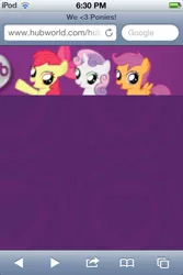 Size: 640x960 | Tagged: safe, derpibooru import, official, apple bloom, scootaloo, sweetie belle, earth pony, pegasus, unicorn, cutie mark crusaders, image, png, the hub, vector, website