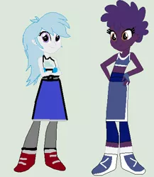 Size: 422x487 | Tagged: safe, artist:matthewjabeznazarioa, derpibooru import, apple bytes, cotton cloudy, equestria girls, crossover, equestria girls-ified, exeron fighters, image, martial arts kids, martial arts kids outfits, png