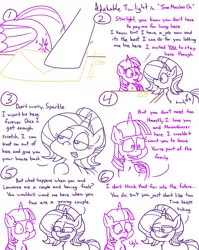 Size: 4779x6013 | Tagged: safe, artist:adorkabletwilightandfriends, derpibooru import, starlight glimmer, twilight sparkle, twilight sparkle (alicorn), alicorn, comic:adorkable twilight and friends, adorkable, adorkable twilight, age progression, comic, cute, dork, envelope, future, happy, hooves, image, life, nervous, older, png, realization, relationships, slice of life, thoughts, time, time marches on, unsure