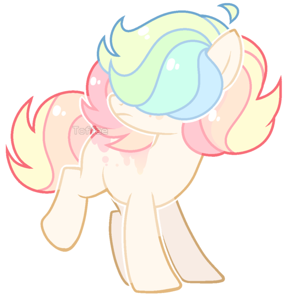 Size: 1149x1167 | Tagged: safe, artist:toffeelavender, derpibooru import, oc, unofficial characters only, earth pony, pony, base used, earth pony oc, hair over eyes, image, multicolored hair, png, rainbow hair, simple background, solo, transparent background