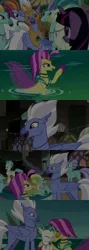 Size: 1280x3600 | Tagged: safe, edit, edited screencap, editor:jerryakiraclassics19, screencap, ocean flow, sky beak, terramar, twilight sparkle, twilight sparkle (alicorn), alicorn, classical hippogriff, hippogriff, pony, seapony (g4), surf and/or turf, '90s, female, image, jewelry, male, mare, necklace, png