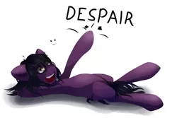 Size: 1280x854 | Tagged: safe, artist:nihithebrony, derpibooru import, oc, unofficial characters only, earth pony, pony, despair, earth pony oc, image, lying down, male, on back, open mouth, png, sad, simple background, solo, white background