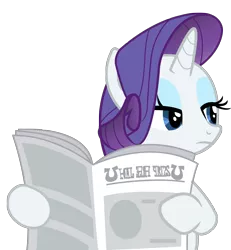 Size: 2004x2173 | Tagged: safe, artist:joemasterpencil, derpibooru import, rarity, pony, unicorn, ponyville confidential, season 2, .ai available, .svg available, absurd resolution, female, image, implied facepalm, lidded eyes, mare, newspaper, png, rarity is not amused, reaction image, seriously, simple background, solo, transparent background, unamused, vector