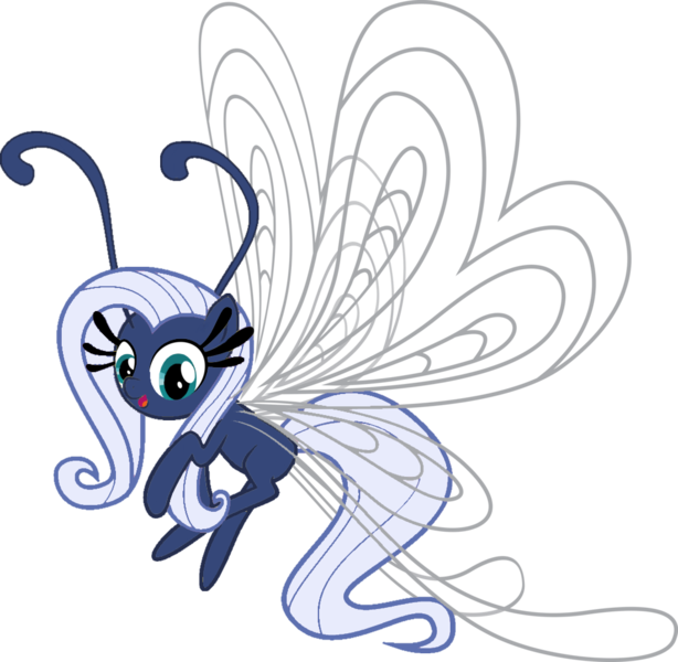 Size: 1024x1000 | Tagged: safe, artist:foxyfell1337, derpibooru import, fluttershy, breezie, original species, pony, breeziefied, image, png, simple background, solo, species swap, transparent background, umbra pony, wrong color